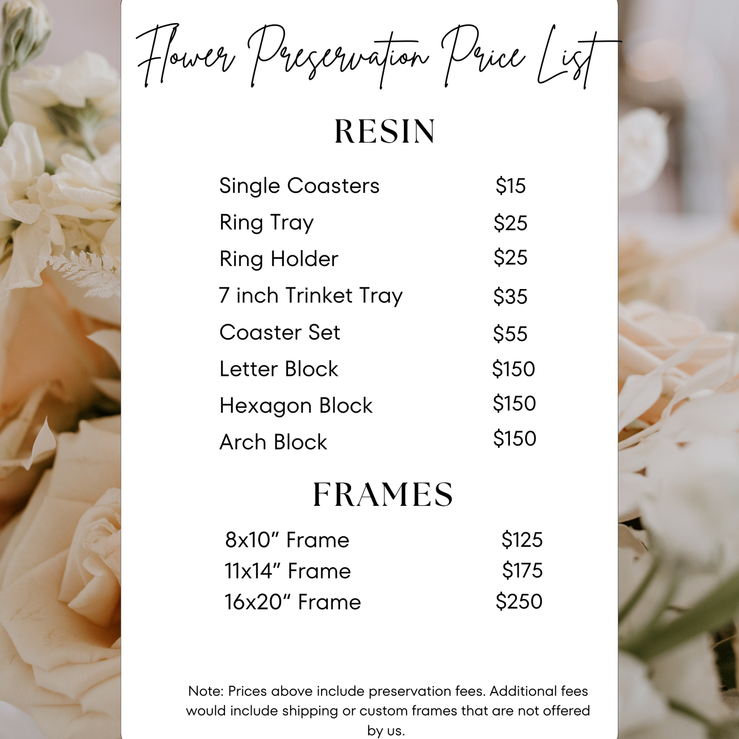 Custom Pressed Flower Bouquet Preservation: Wedding & Memorial Keepsake (Deposit)