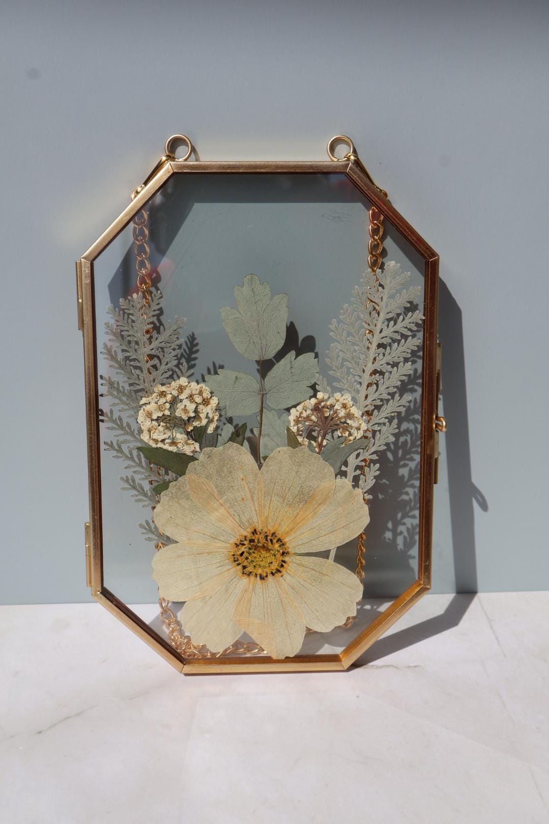 Custom Pressed Flower Frame: Botanical Wall Art, Dried Wildflower Decor, Floral Gifts