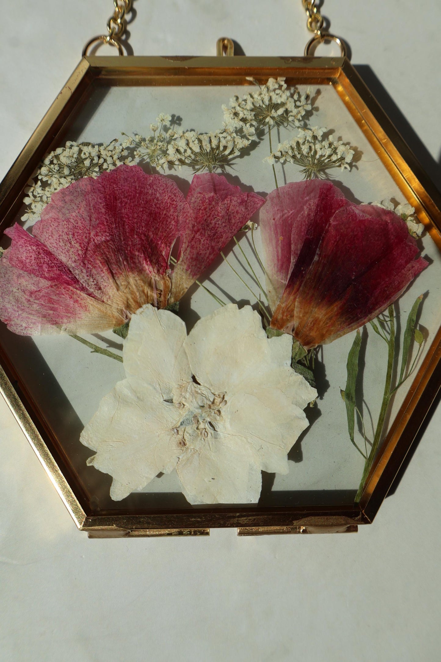 Pressed Flower Frame: Botanical Glass Wall Art, Wildflower Decor