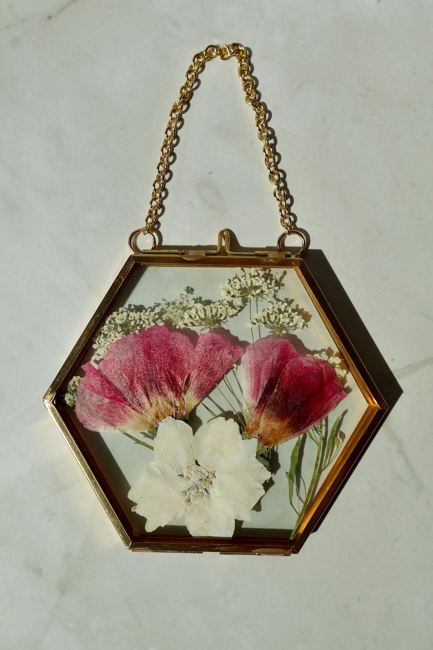 Pressed Flower Frame: Botanical Glass Wall Art, Wildflower Decor
