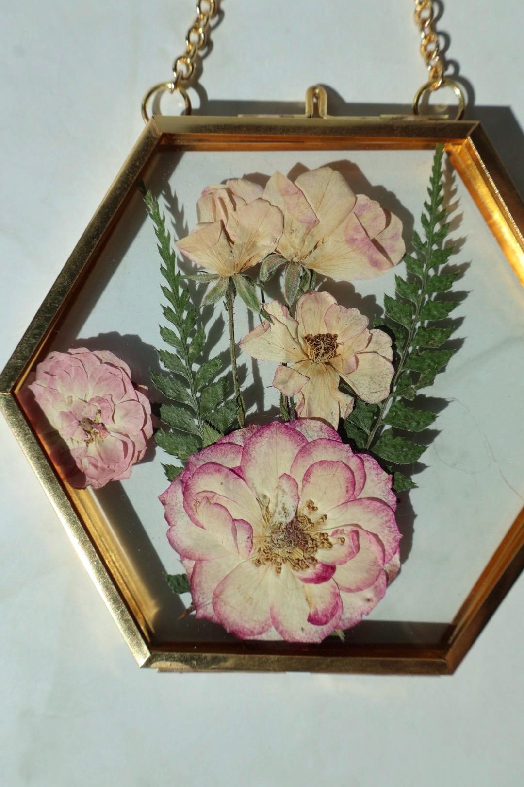 Pressed Flower Frame: Real Dried Wildflower Botanical Art