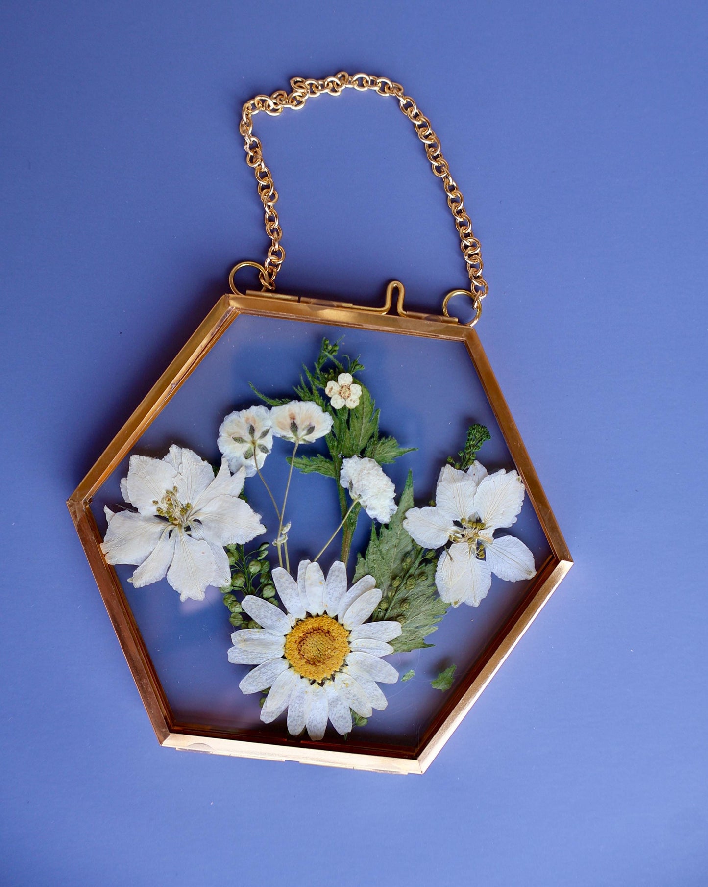 Pressed Flower Frame: Botanical Glass Wall Art, Wildflower Decor