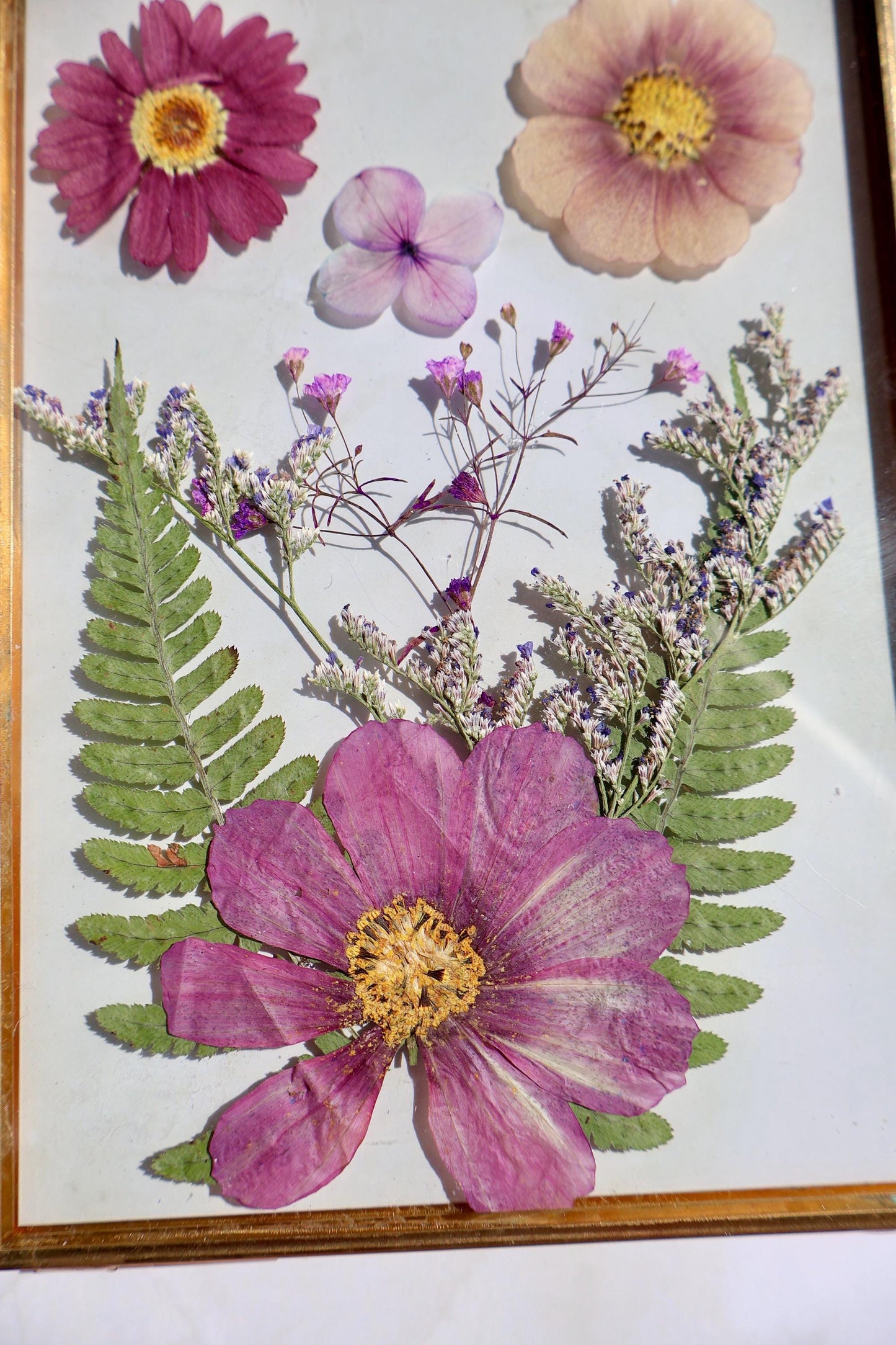 Custom Pressed Flower Polaroid Frame: Botanical Wall Art, Dried Wildflower Decor, Floral Gifts
