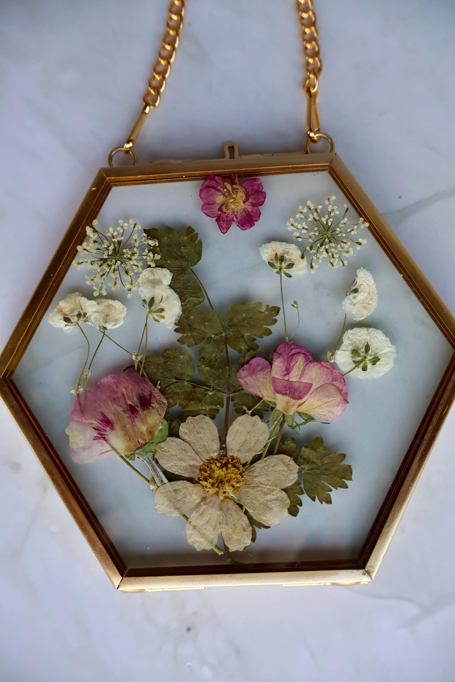 Custom Pressed Wildflower Frame: Botanical Glass Window Decor, Custom Floral Gifts