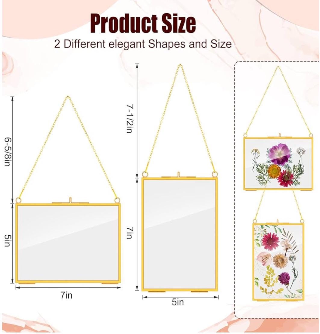 Custom Pressed Flower Polaroid Frame: Fall Decor, Dried Wildflower Decor, Floral Gifts