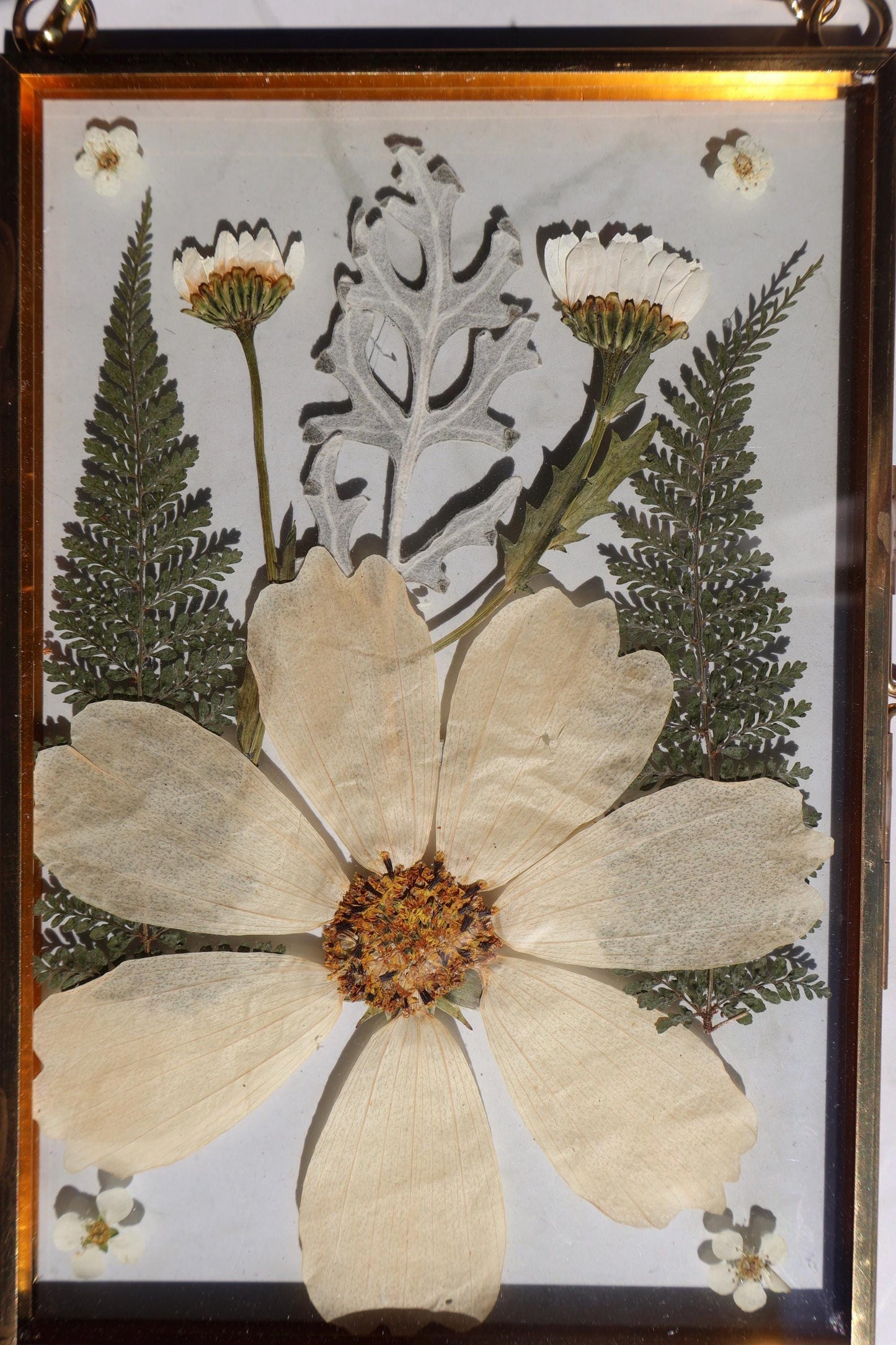 Custom Pressed Flower Polaroid Frame: Botanical Wall Art, Dried Wildflower Decor, Floral Gifts