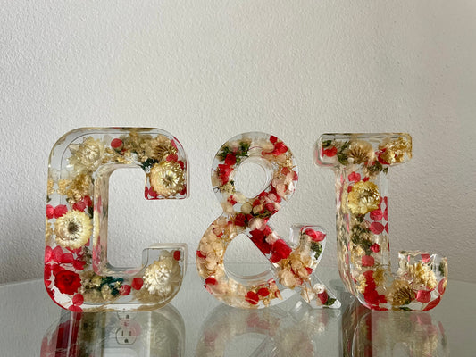 Resin Dried Flower Letter