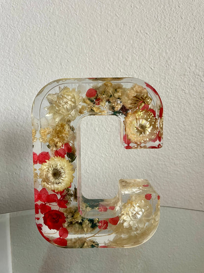 Resin Dried Flower Letter