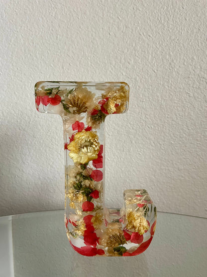Resin Dried Flower Letter
