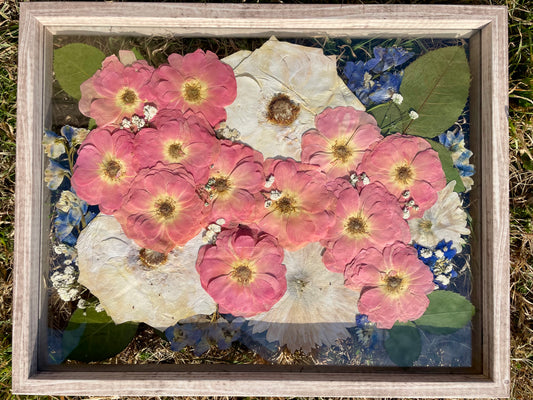 Custom Pressed Flower Bouquet Preservation: Wedding & Memorial Keepsake (Deposit)