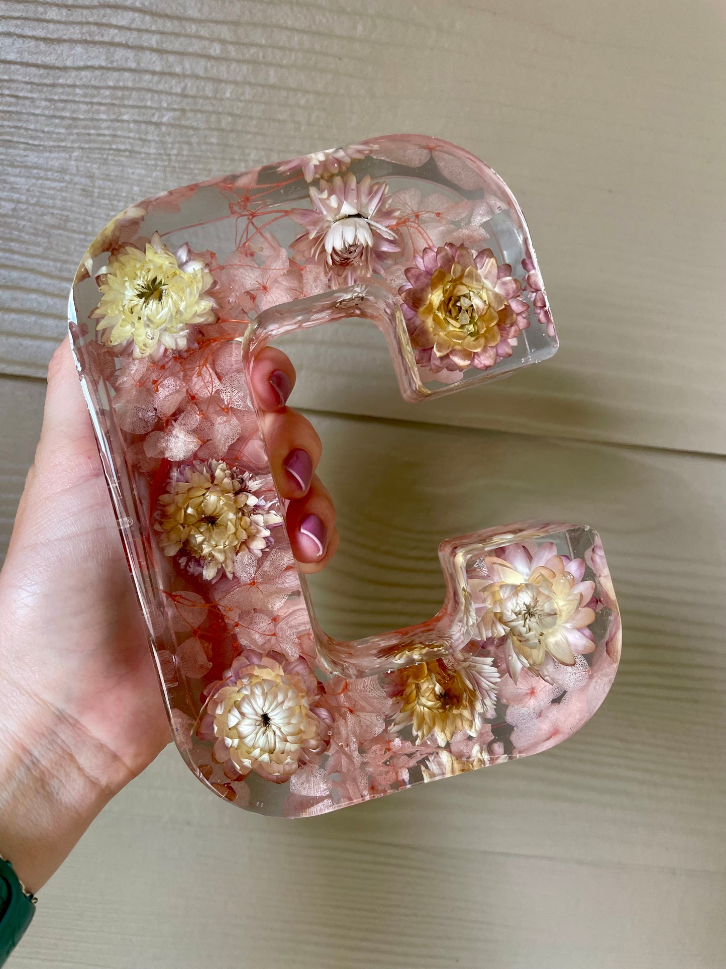 Resin Dried Flower Letter