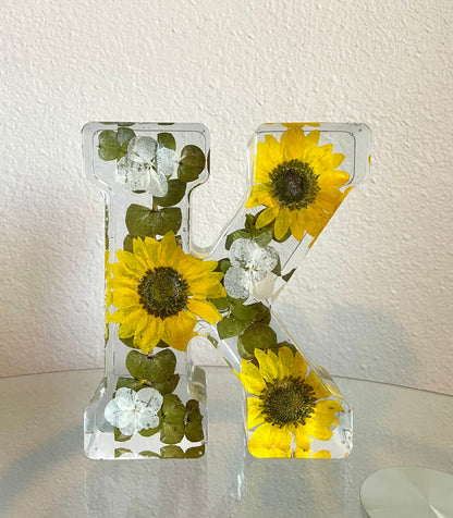 Resin Dried Flower Letter