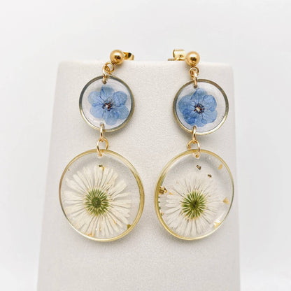 Leucanthemum paludosum Forget-Me-Not Circular Earring