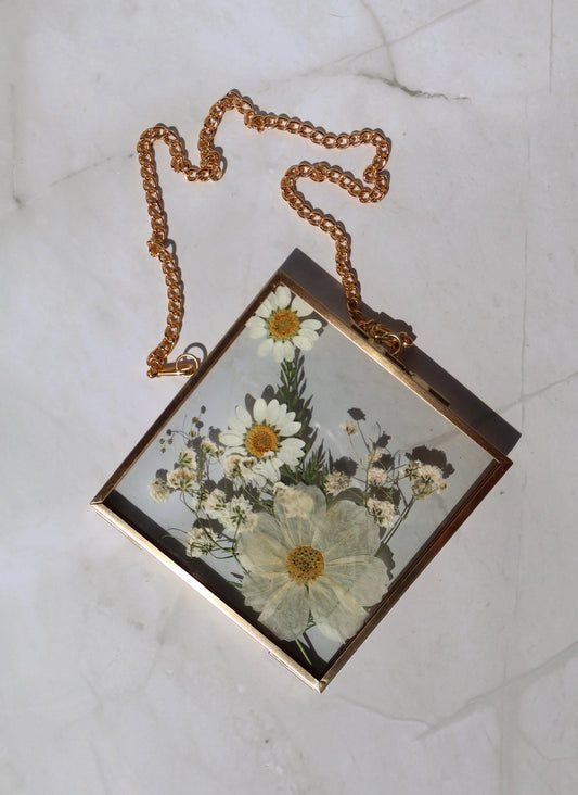 Custom Pressed Wildflower Frame: Botanical Glass Wall Art, Custom Floral Gifts