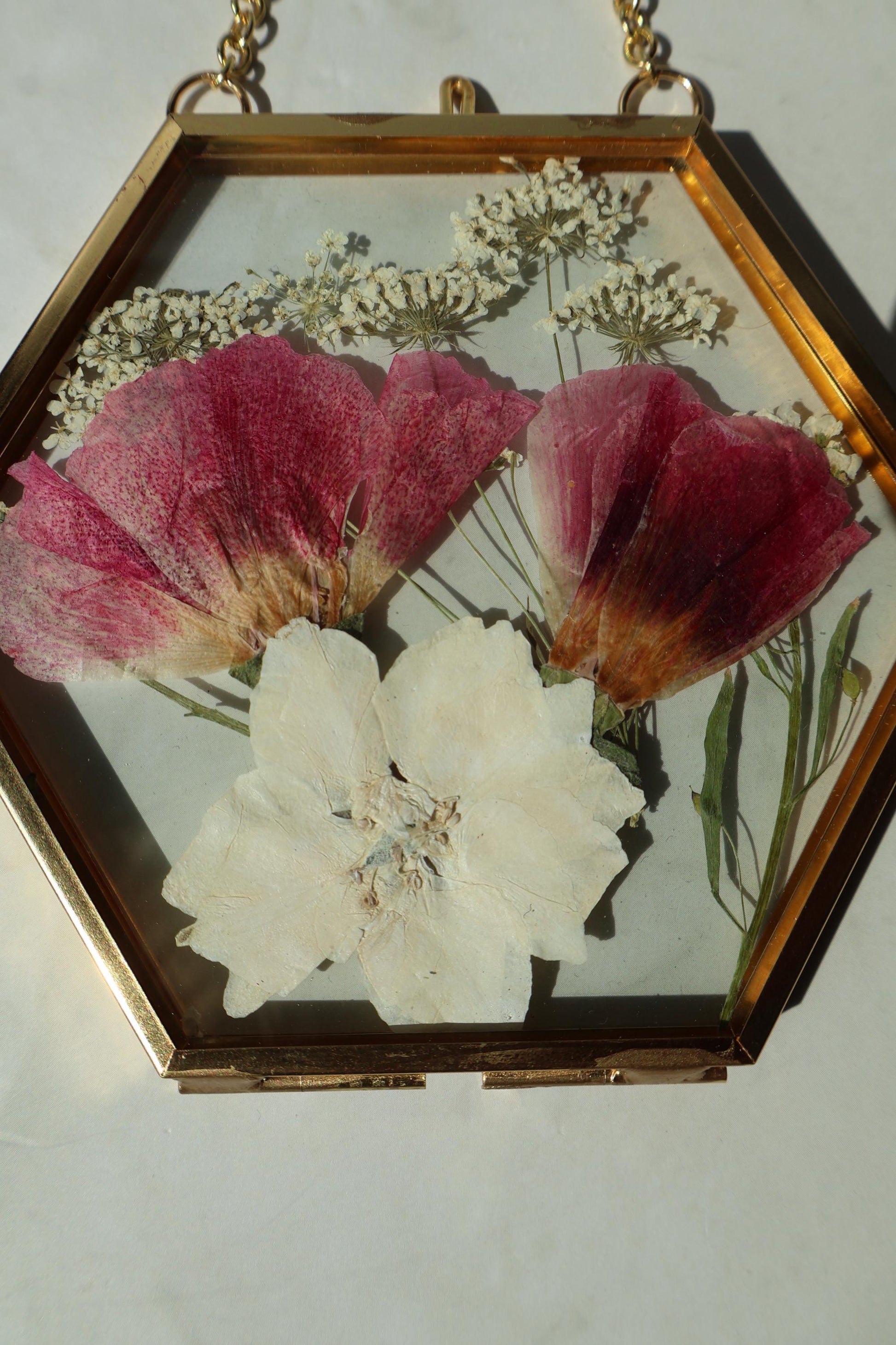 Pressed Flower Frame: Botanical Glass Wall Art, Wildflower Decor