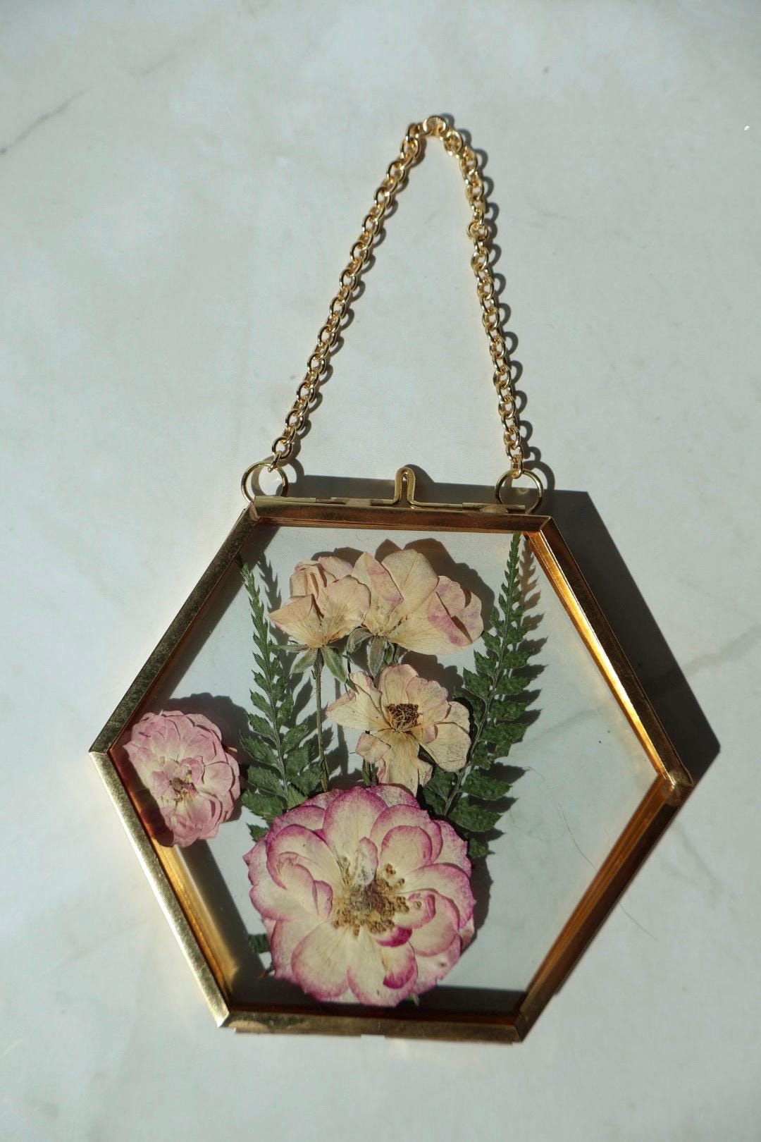 Pressed Flower Frame: Real Dried Wildflower Botanical Art