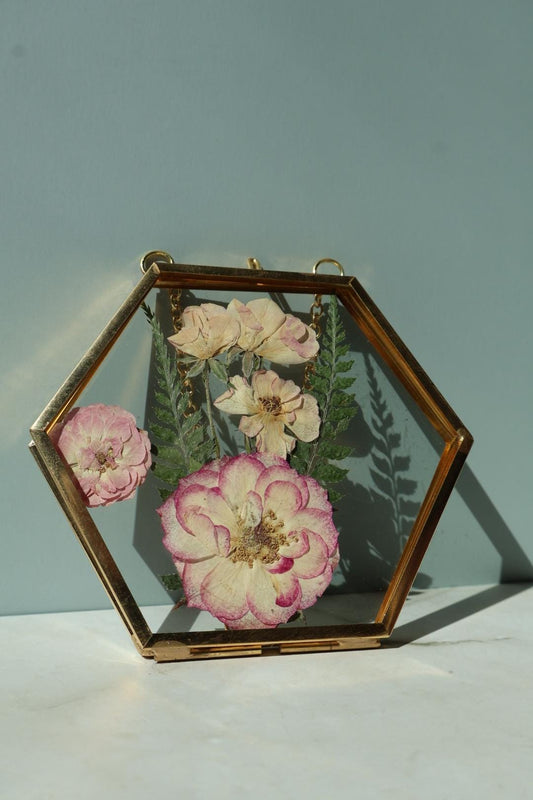 Pressed Flower Frame: Real Dried Wildflower Botanical Art