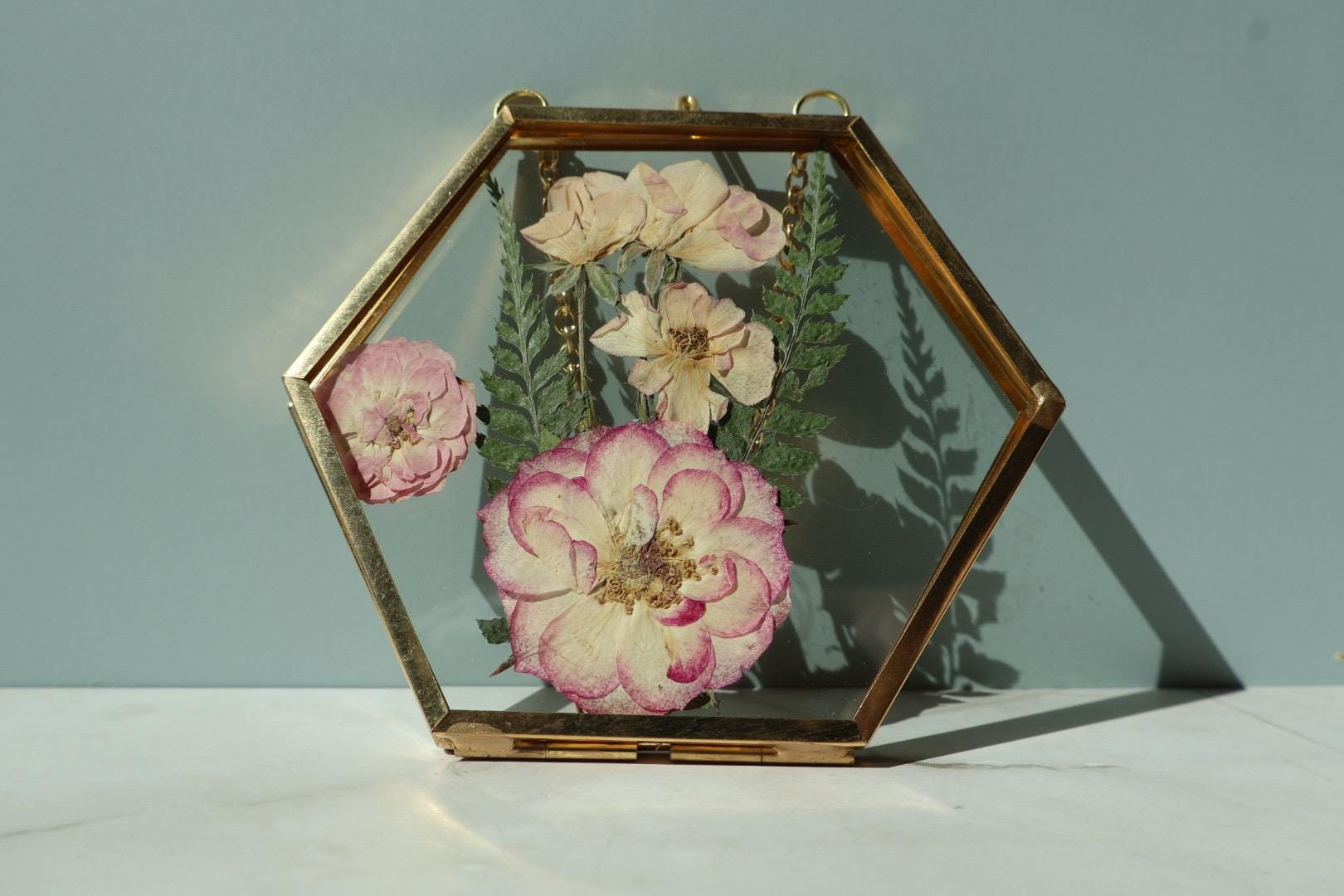 Pressed Flower Frame: Real Dried Wildflower Botanical Art