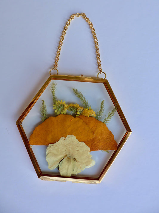 Pressed Flower Frame: Botanical Glass Wall Art, Wildflower Decor, Floral Gifts