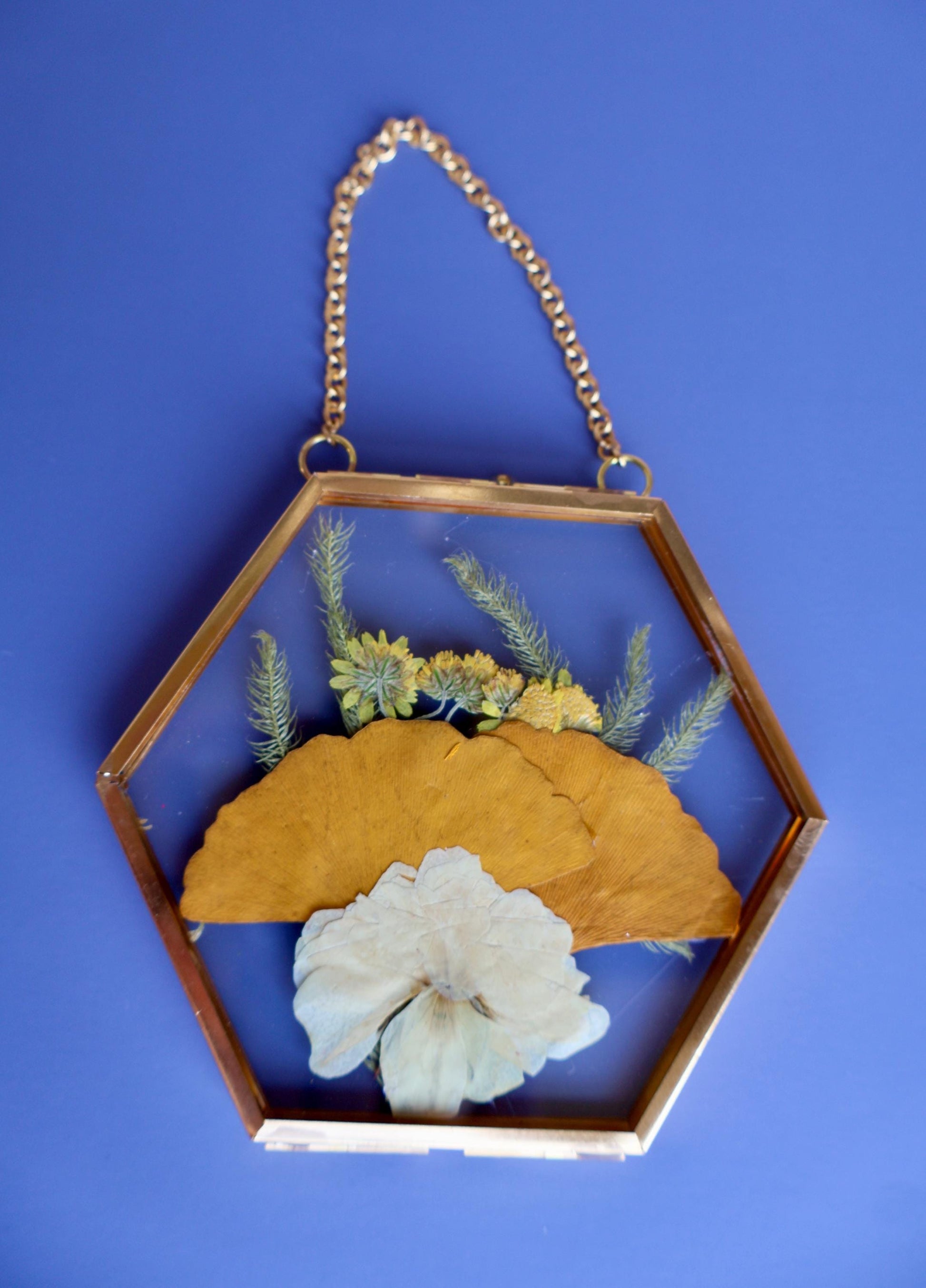 Pressed Flower Frame: Botanical Glass Wall Art, Wildflower Decor, Floral Gifts