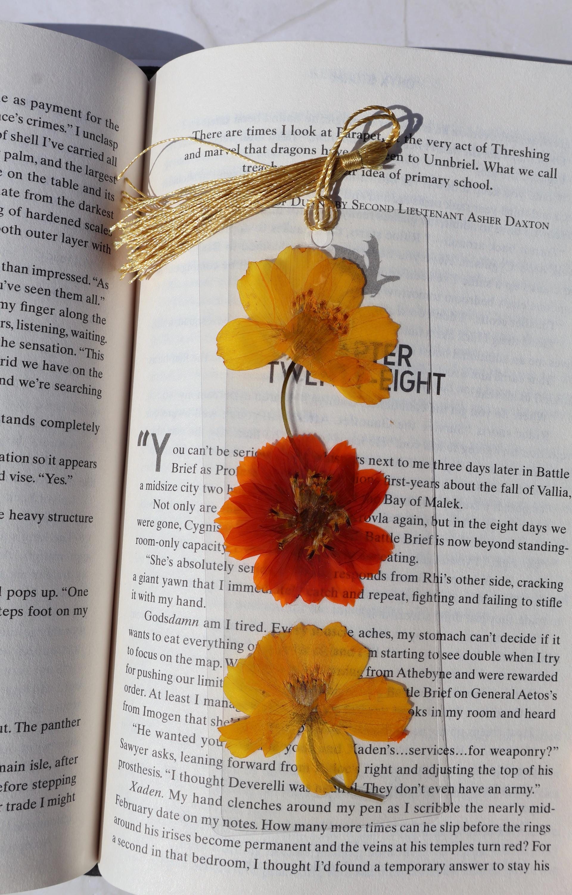 Handmade Pressed Flower Bookmark: Floral Laminated Reading Accessory