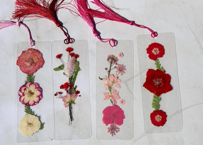 Handmade Pressed Flower Bookmark: Floral Laminated Reading Accessory