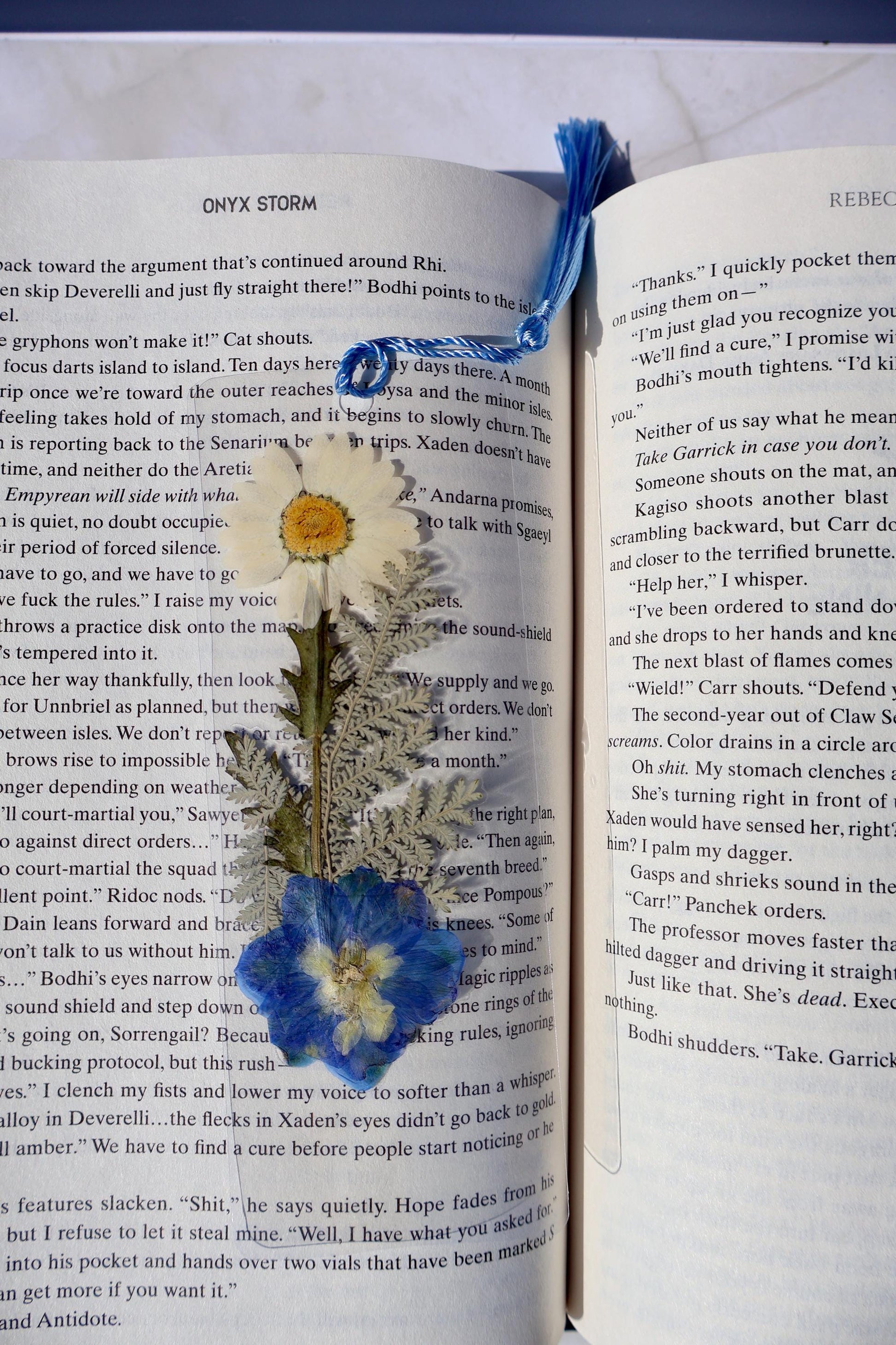 Handmade Pressed Flower Bookmark: Floral Laminated Reading Accessory