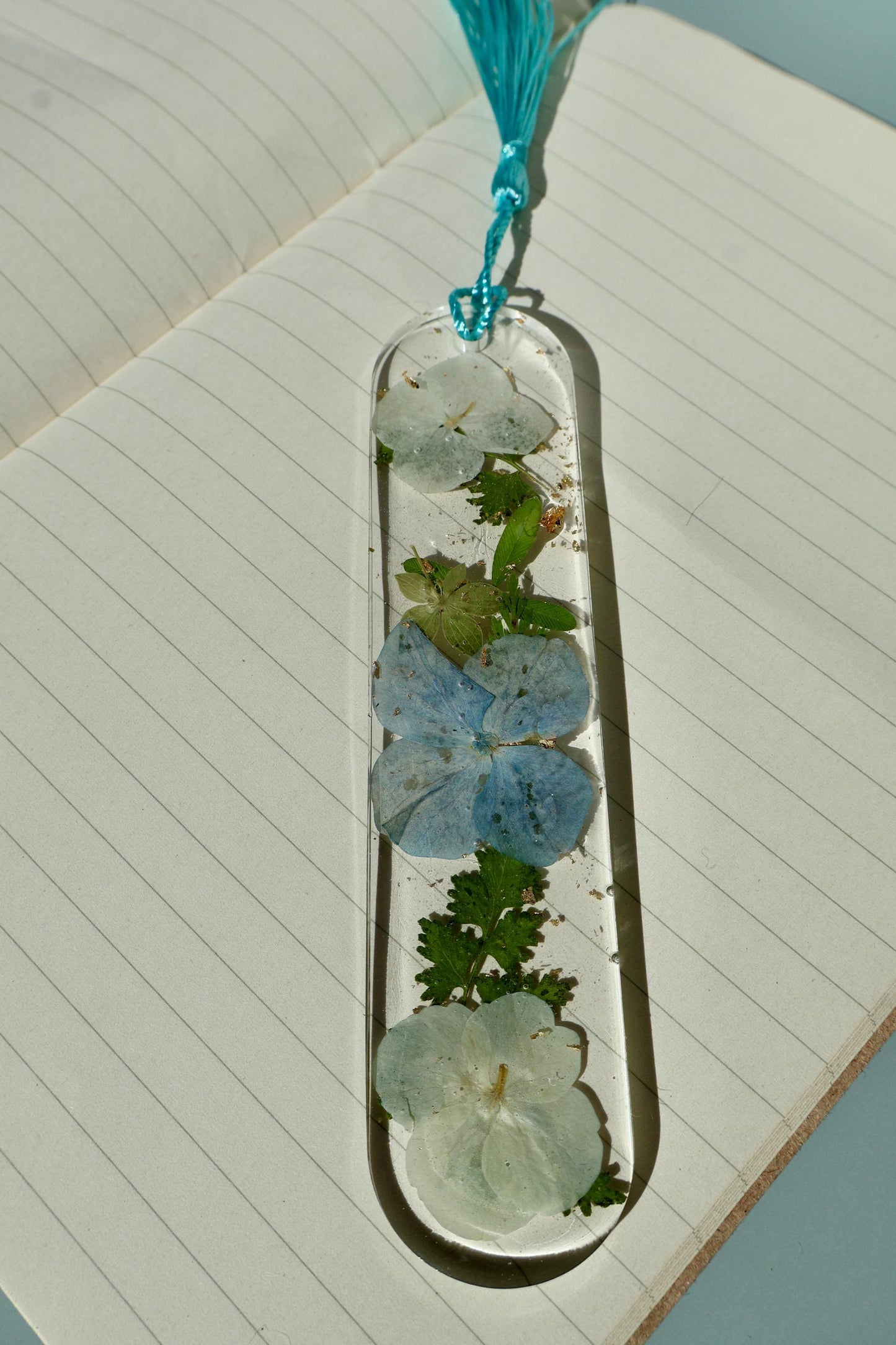 Handmade Pressed Flower Bookmark: Floral Resin Reading Accessory