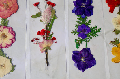 Handmade Pressed Flower Bookmark: Floral Laminated Reading Accessory