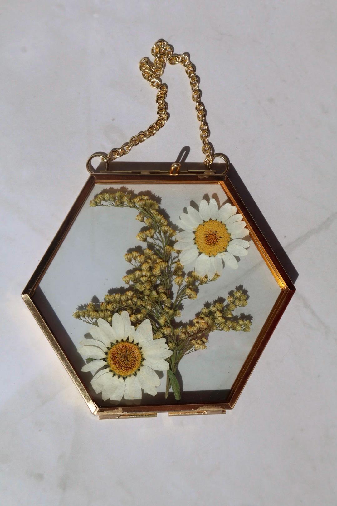 Custom Pressed Wildflower Frame: Botanical Glass Window Decor, Custom Floral Gifts, Flower Ornaments
