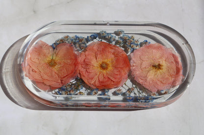 Pressed Flower Decorative Trays: Floral Decor, Dried Flower Gifts