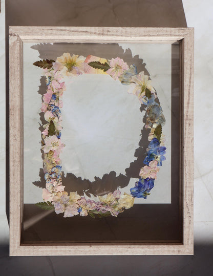 Pressed Flower Monogram Wall Art: Custom floral wall decor
