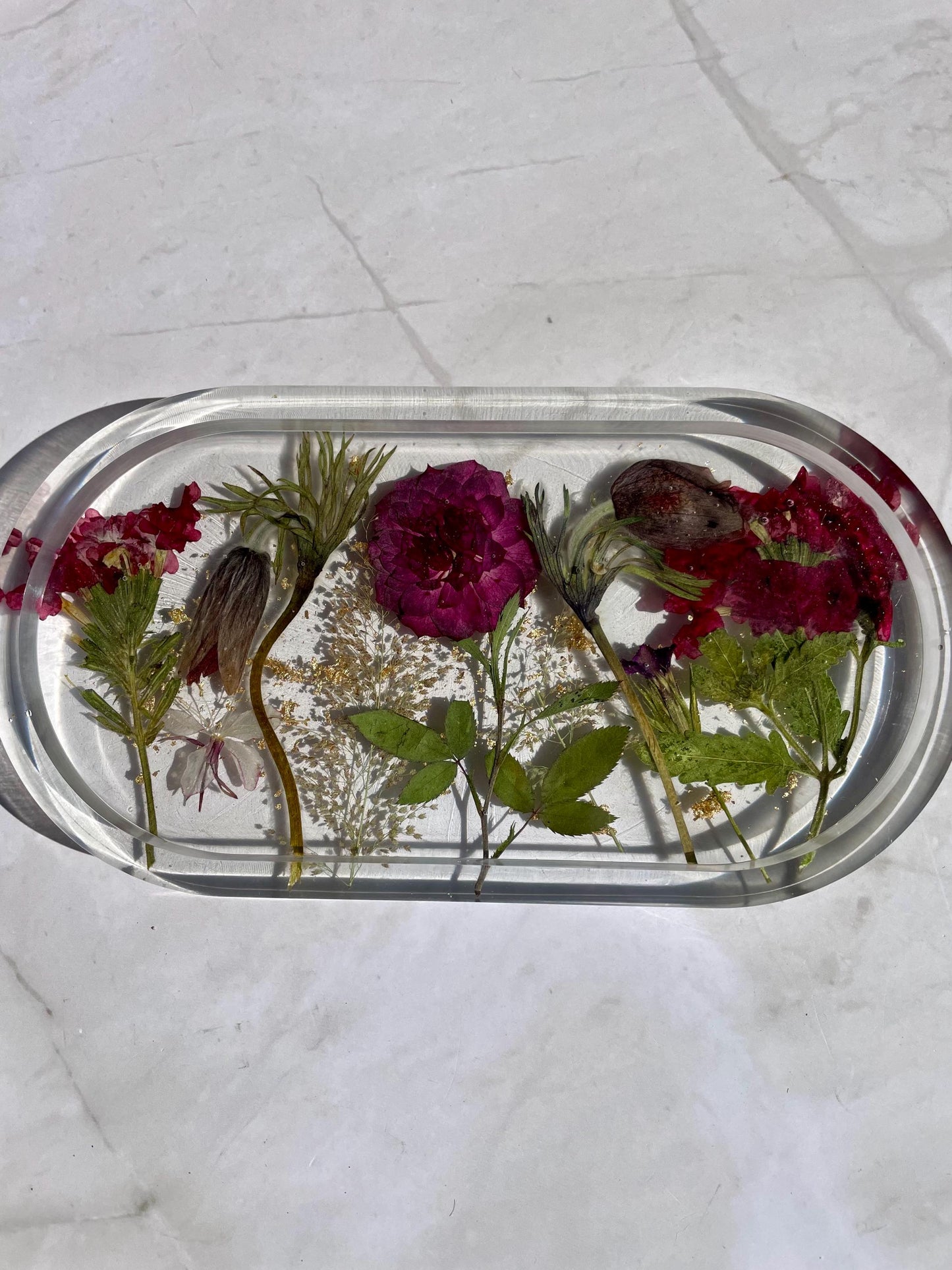 Pressed Flower Decorative Trays: Floral Decor, Dried Flower Gifts