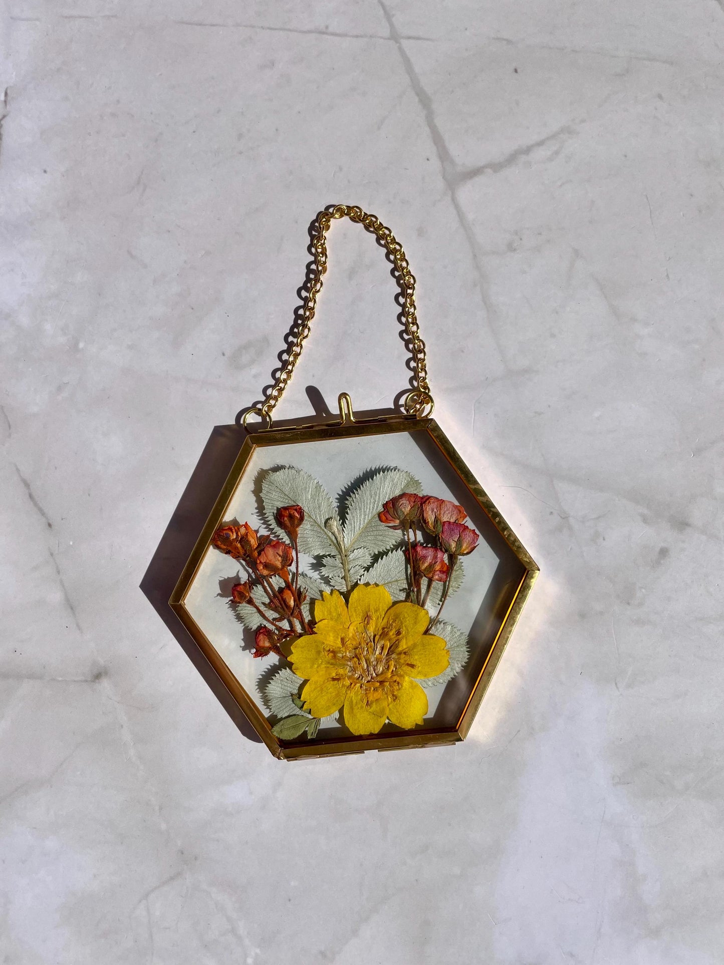 Pressed Flower Frame: Botanical Decor, Floral Gift, Dried Flowers, Flower Ornament