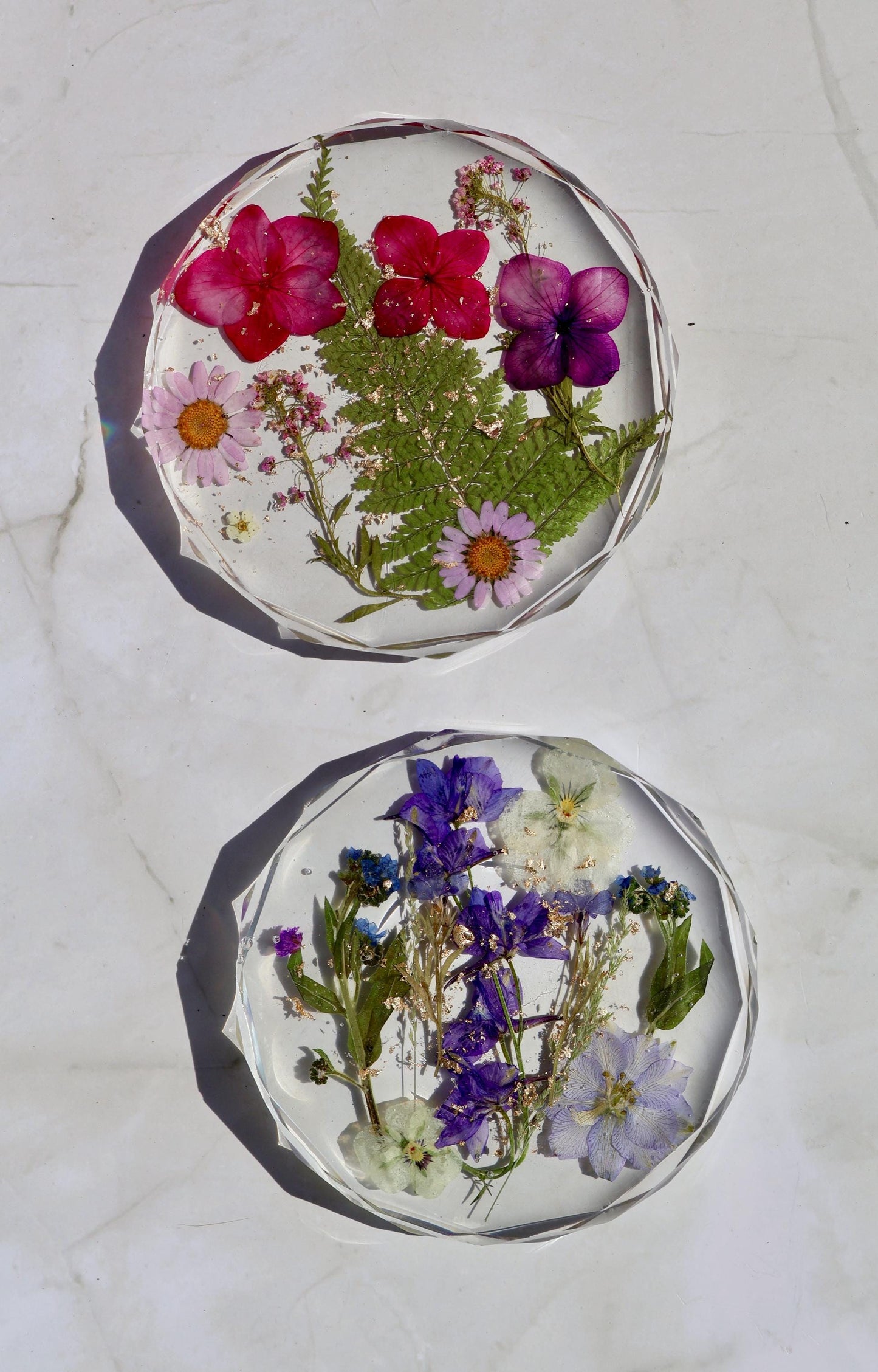 Pressed Flower Coasters: Floral Decor, Wildflower Gifts