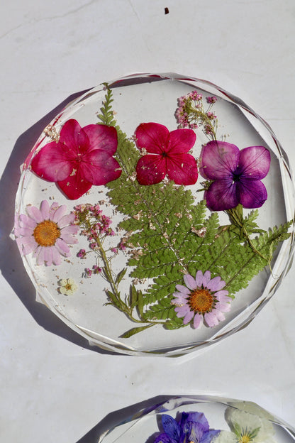 Pressed Flower Coasters: Floral Decor, Wildflower Gifts