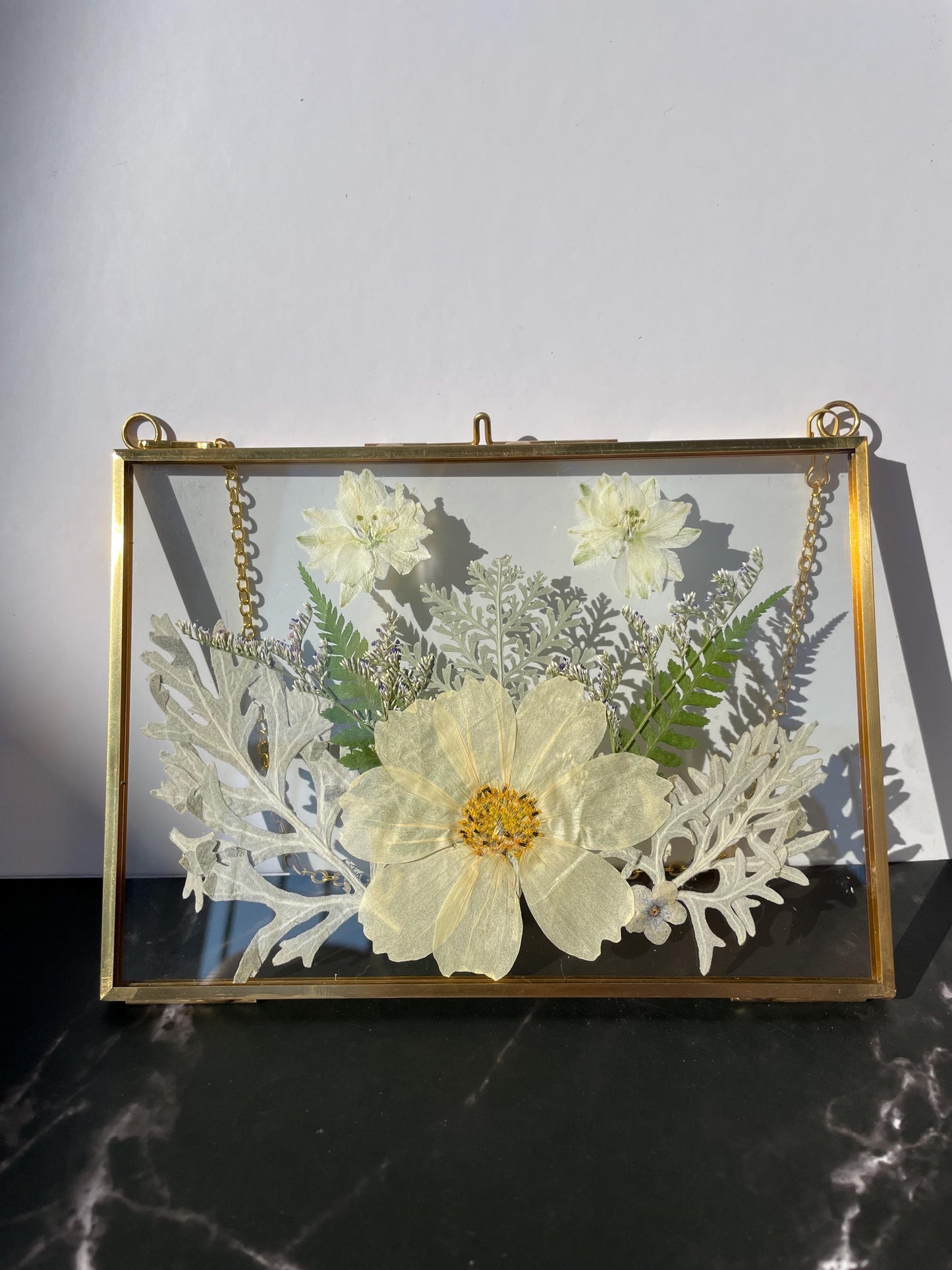 Pressed Flower Frame: Botanical Wall Art, Dried Wildflower Decor, Floral Gifts