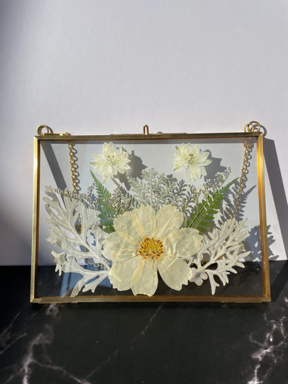 Pressed Flower Frame: Botanical Wall Art, Dried Wildflower Decor, Floral Gifts