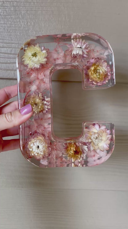 Resin Dried Flower Letter